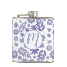 Patrón floral de gris y lavanda