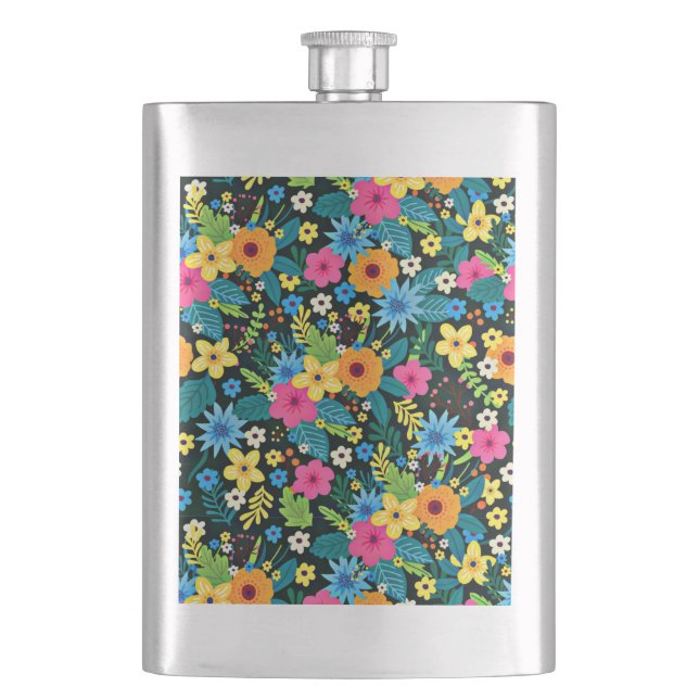 Petaca Patrón floral de vibrante Ditsy-43785 (Anverso)