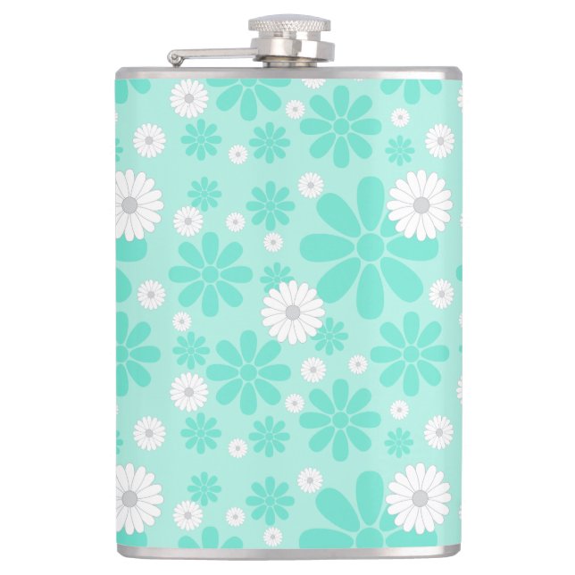 Petaca Patrón Floral Pastel MINT (Anverso)