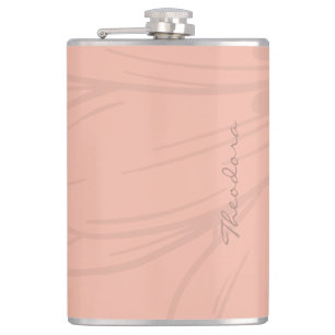 Petaca Patrón floral rosa dorado de moda