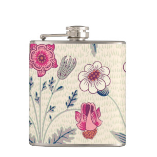 Petaca Patrón floral William Morris Daisy Naranja rojo