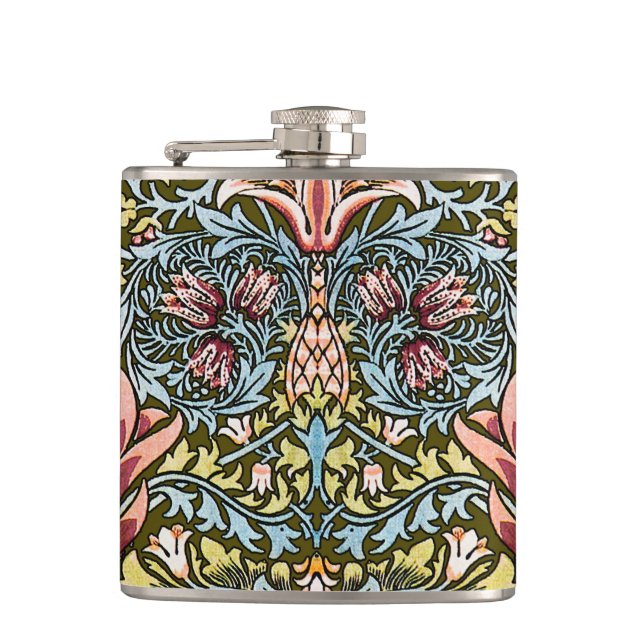 Petaca Patrón floral William Morris Snakeshead (Anverso)