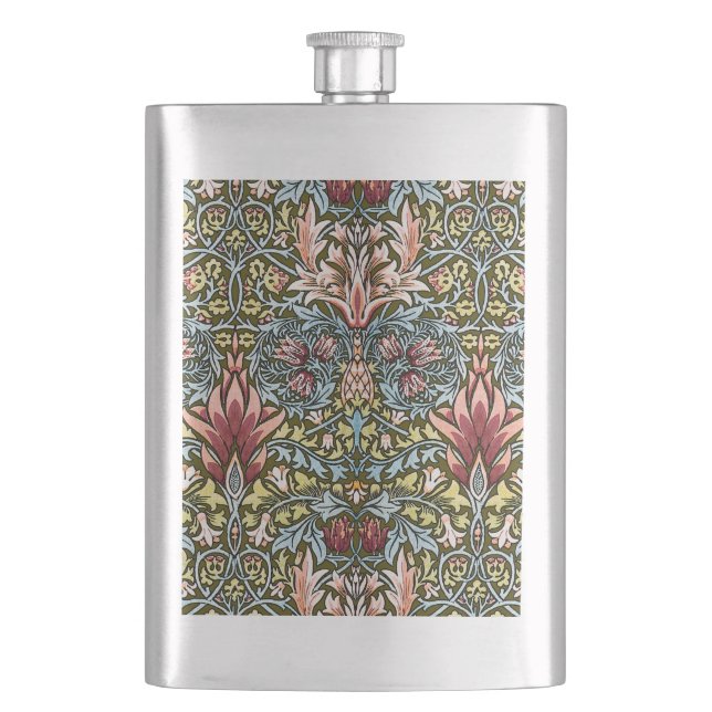 Petaca Patrón floral William Morris Snakeshead (Anverso)