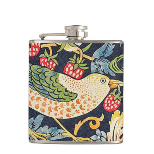 Petaca Patrón floral William Morris Strawberry Thef