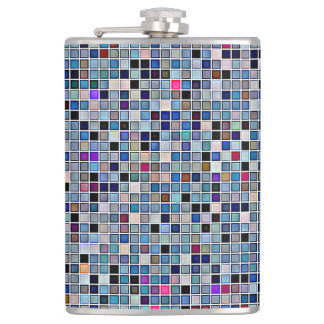 Petaca Patrón Funky Blue 'Bathroom Tiles'