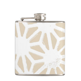 Petaca Patrón geométrico beige