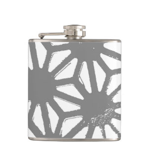 Petaca Patrón geométrico gris