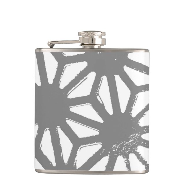 Petaca Patrón geométrico gris (Anverso)