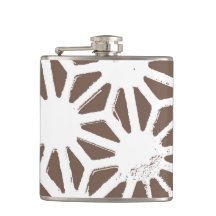 Patrón geométrico marrón y blanco