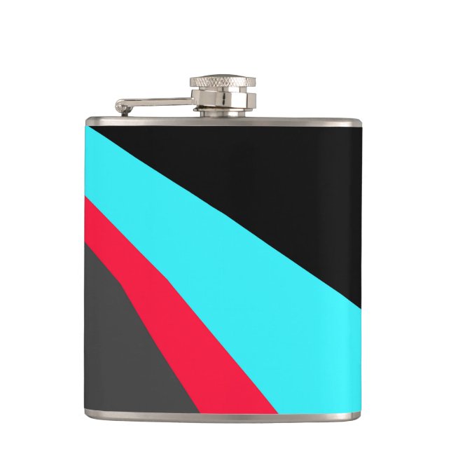 Petaca Patrón gris rojo azul negro (Anverso)