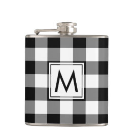 Petaca Patrón negro y blanco trenzado en negrita con mono