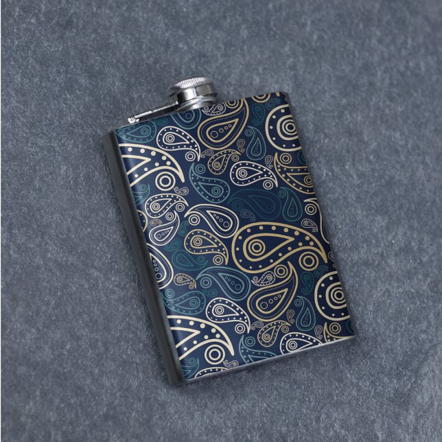 Petaca Patrón Paisley (paisley art flasks)