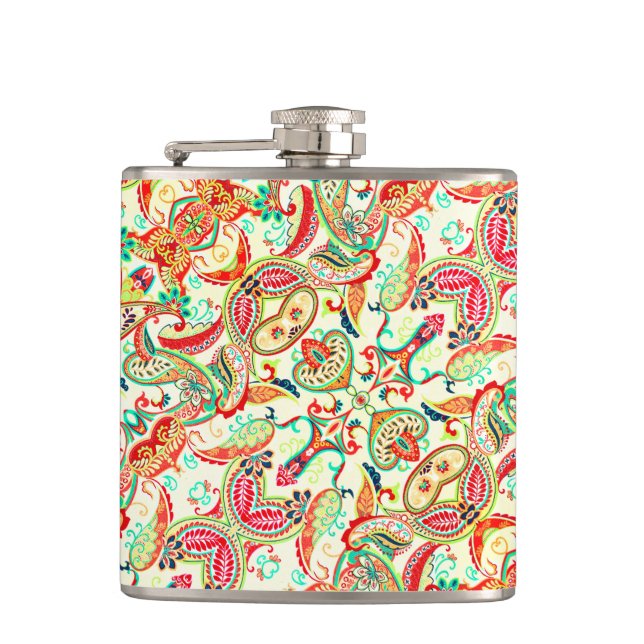 Petaca Patrón paisley de color lindo (Anverso)