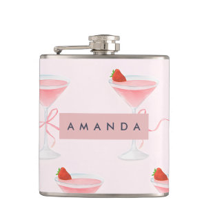 Petaca Patrón personalizado de jugo de fresa de pastel