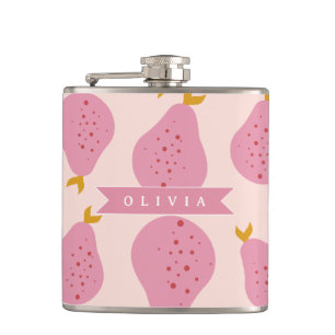 Petaca Patrón Personalizado de Pera Rosa Fruta Monada Fem