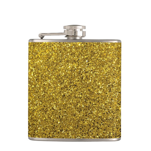 Petaca Patrón Purpurina dorado (Anverso)