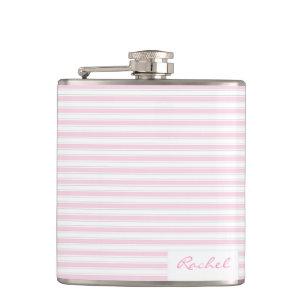 Petaca Patrón rayado rosado del bebé