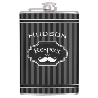 Petaca Patrón retro de bigote