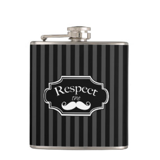 Petaca Patrón retro de bigote