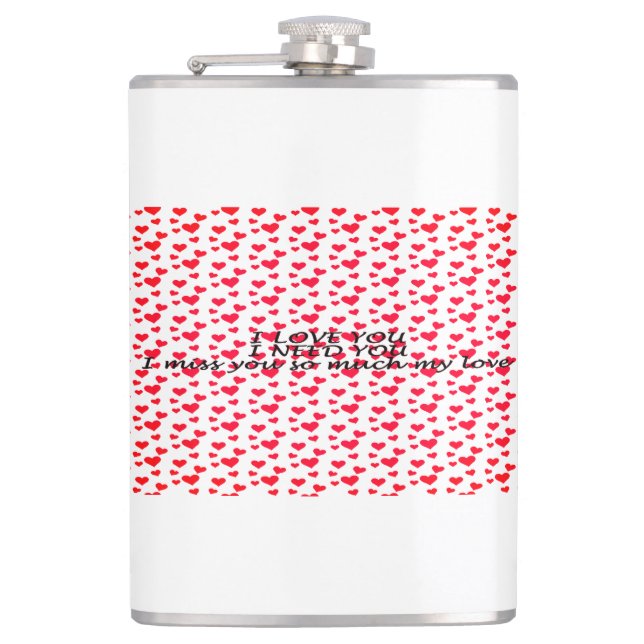 Petaca Patrón rojizo en forma de corazón (Anverso)