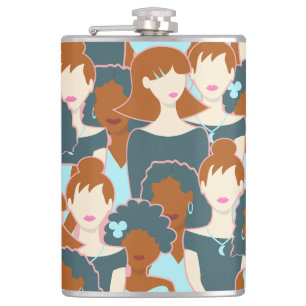 Petaca Patrón sin fisuras con chicas negros y chicas blan