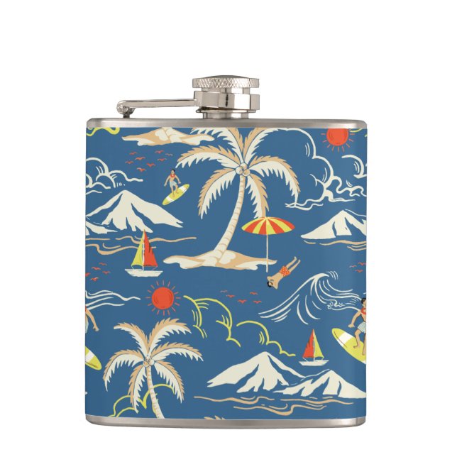 Petaca Patrón Tropical Retro Surf (Anverso)