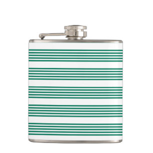 Petaca Patrón verde y blanco de cinco rayas