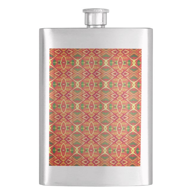 Petaca Patrón verde y naranja (Anverso)