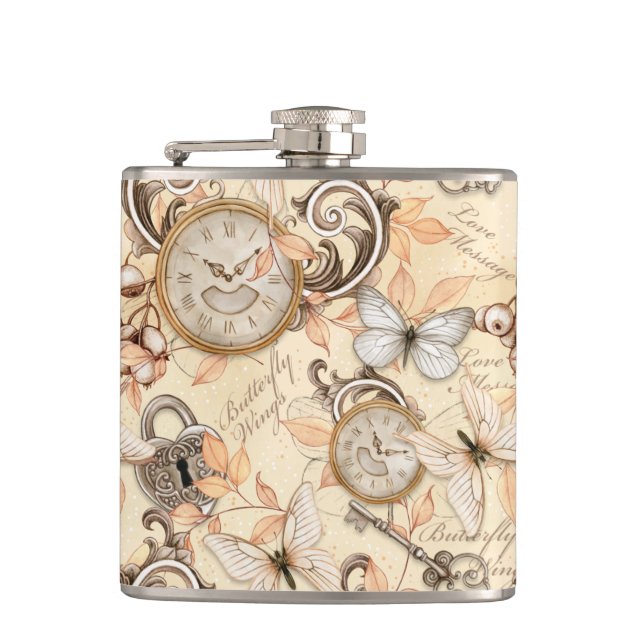 Petaca Patrón victoriano vintage Shabby Chic Country (Anverso)