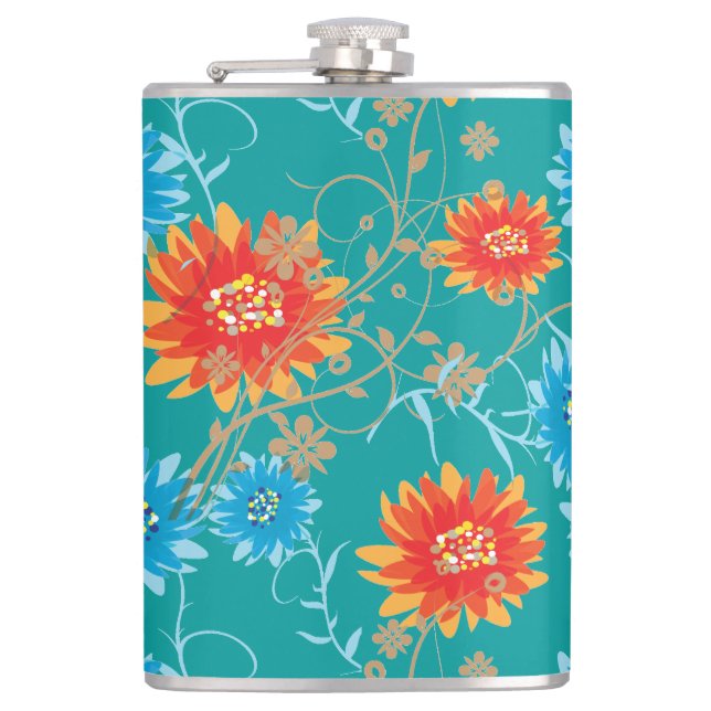 Petaca Patrones de flores (Anverso)