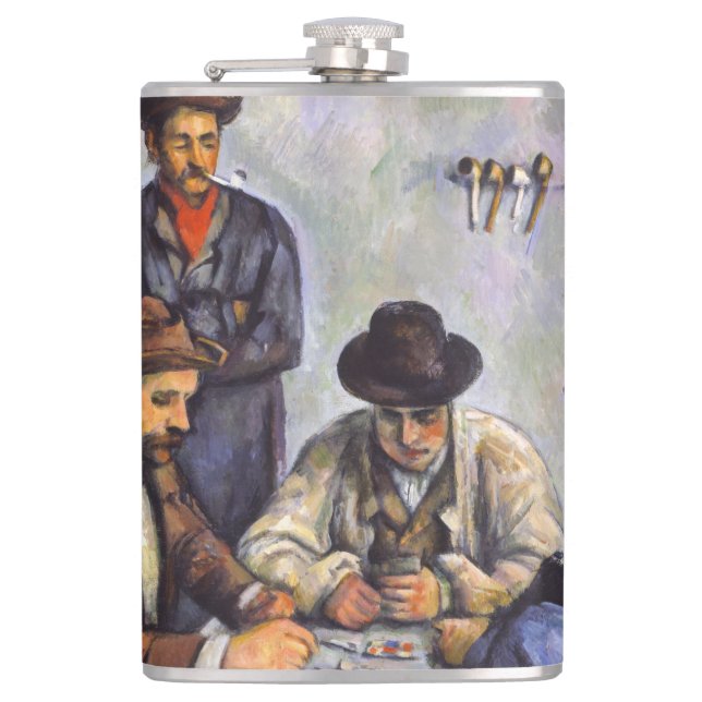 Petaca Paul Cezanne - Los jugadores de cartas (Anverso)