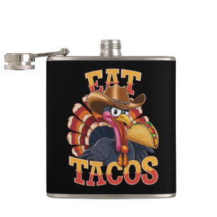 Petaca Pavo de Acción de Gracias Come Tacos  Mexicano Div