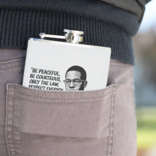 Petaca Paz y Fuerza – Cita Inspiradora de Malcolm X