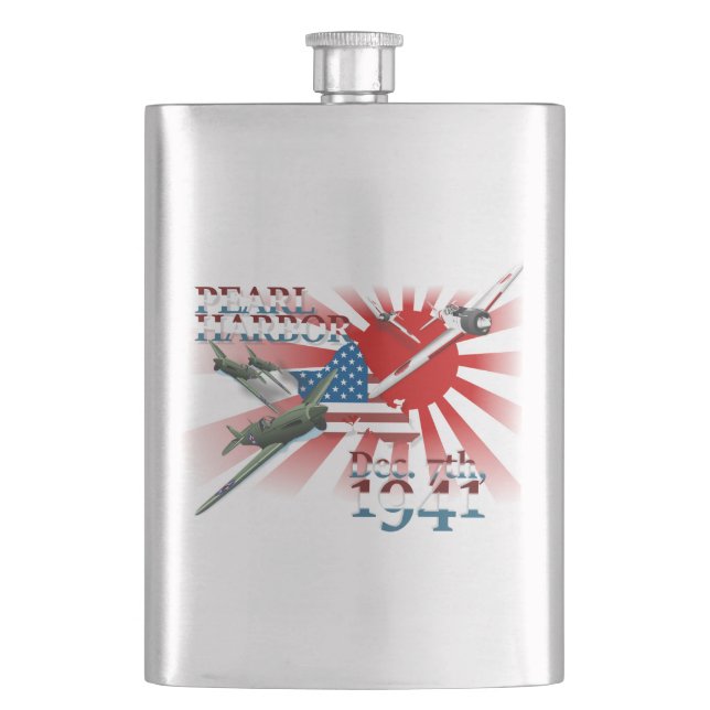Petaca Pearl Habor 7 de diciembre de 1941 Hip Flask (Anverso)