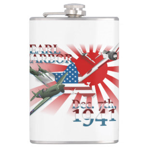 Petaca Pearl Harbor 7 de diciembre de 1941 Frasco de peta