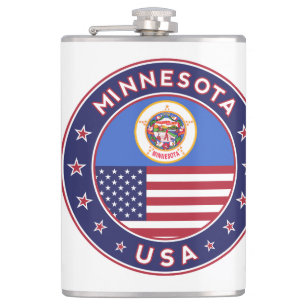Petaca Pegatina de Minnesota, estuche de teléfono, bolsa,