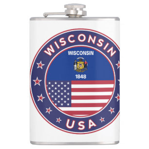 Petaca Pegatina Wisconsin, estuche de teléfono, bolsa de 