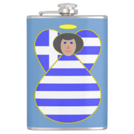 Petaca Pelo negro de bandera griega