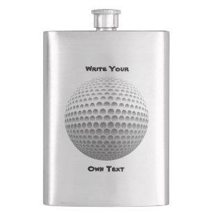 Petaca Pelota de golf - escriba su propio texto