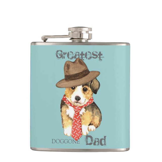 Petaca Pembroke Welsh Corgi Dad (Anverso)