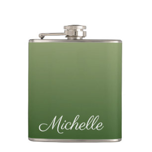 Petaca Pena verde personalizada