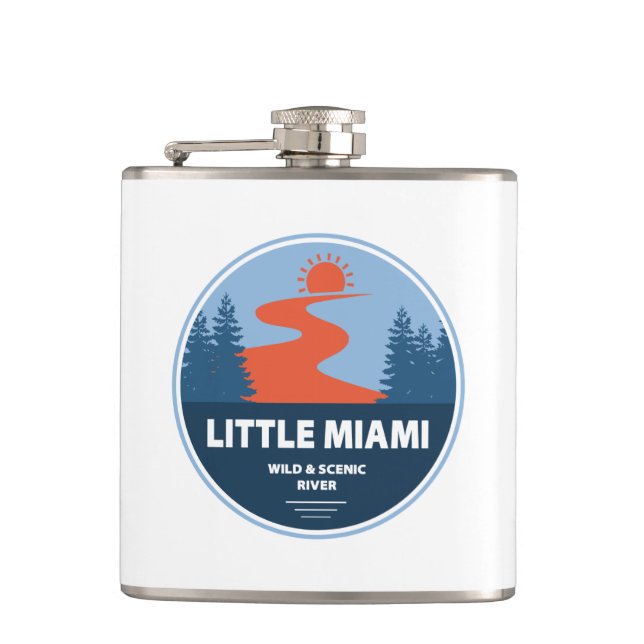 Petaca Pequeño Río Salvaje Y Escenario De Miami (Anverso)