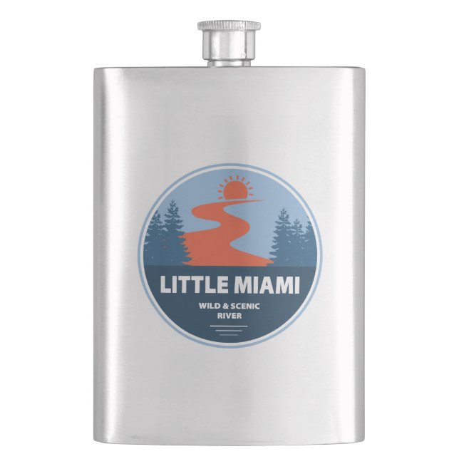 Petaca Pequeño Río Salvaje Y Escenario De Miami (Anverso)