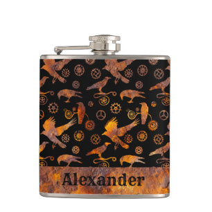 Petaca Pequeños engranajes y cuerdas de rusty coloridos a