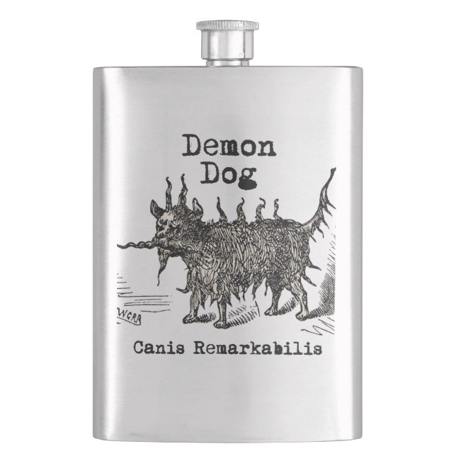 Petaca Perro Demon Vintage Gracioso (Anverso)
