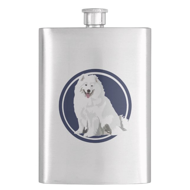 Petaca Perro samoyed (Anverso)