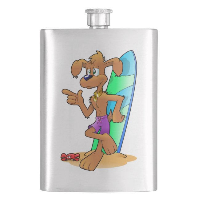 PETACA PERRO SURFER (Anverso)