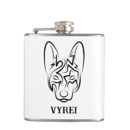 Petaca Perro tribal blanco y negro