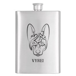 Petaca Perro tribal blanco y negro