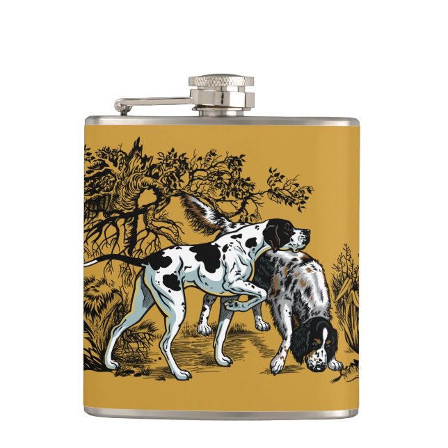 Petaca perros cazadores (Anverso)